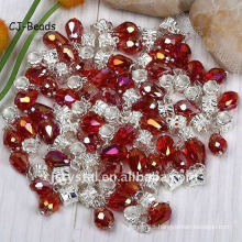 Mixed Colors Faceted Teardrop,Crystal Glass Beads